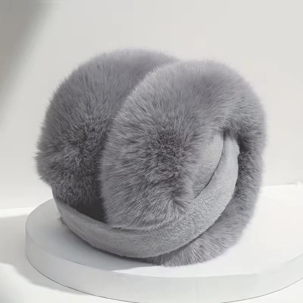 Faux Fur Winter Earmuffs Folding Ear Warmer Fashion Plush Earmuffs  for Men Women