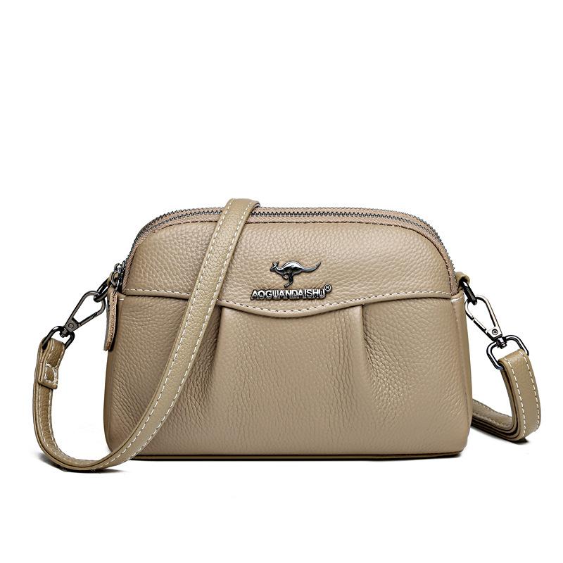 Oryginalne skórzane torby damskie, torby na telefony komórkowe, modne torby na ramię, małe torby z pierwszej warstwy skóry bydlęcej o skośnym rozstawie