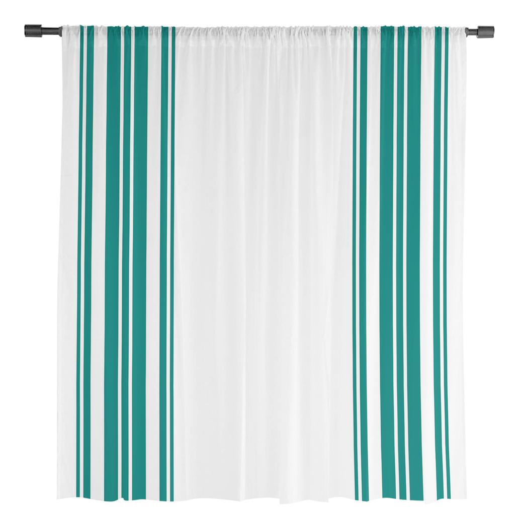 Perdele pentru fereastră din tul cu dungi galbene, perdele transparente, perdele pentru sufragerie, decorarea casei, panou drapat