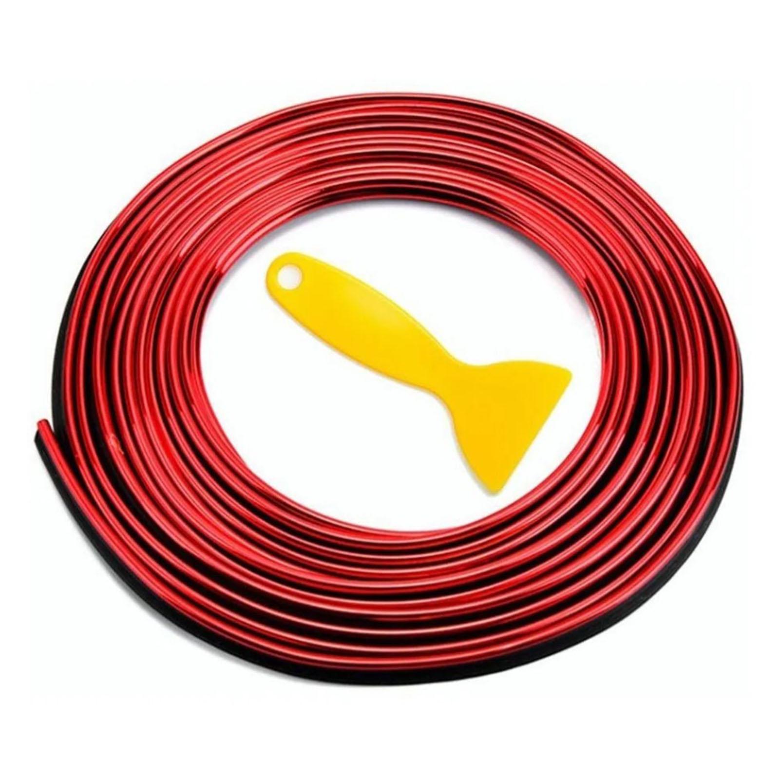 

10 м светодиодная лента для салона автомобиля ПВХ красная декоративная подсветка для автомобилей