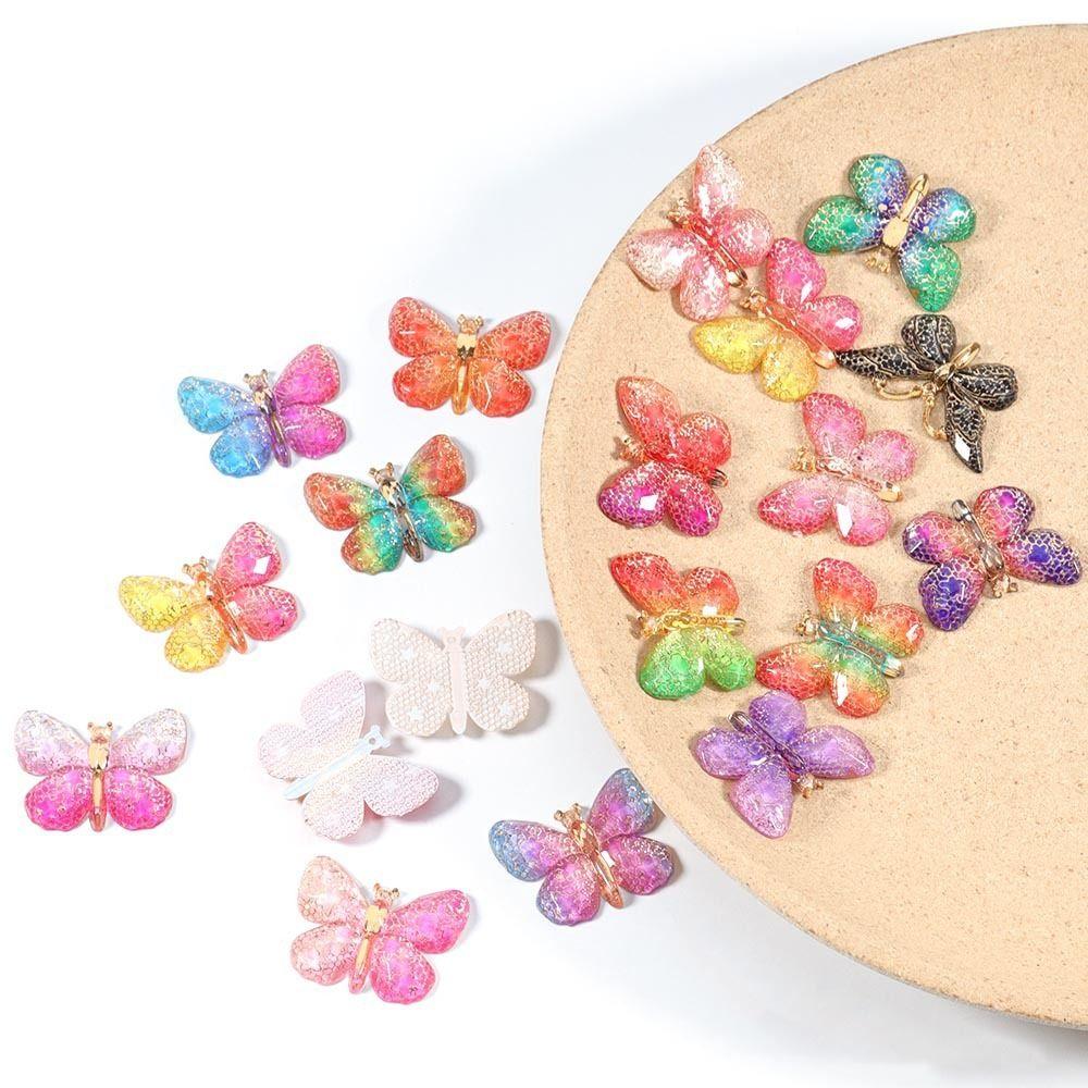 Two-tone Gradient Butterfly Beads  For DIY Necklace Bracelet Jewelry Making Accessories