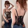 French Lace Camisole Suspenders Fishbone Corset Corset Stitching Bottoming Top Women Gather Vest Underwear