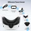 YipuVR Silikon-Abdeckungsset für MetaQuest 3S, Oculus Quest 3S Zubehör, VR Silikon-Schutzabdeckung, Controller-Griffabdeckung, VR-Gesichtsabdeckung, Linse