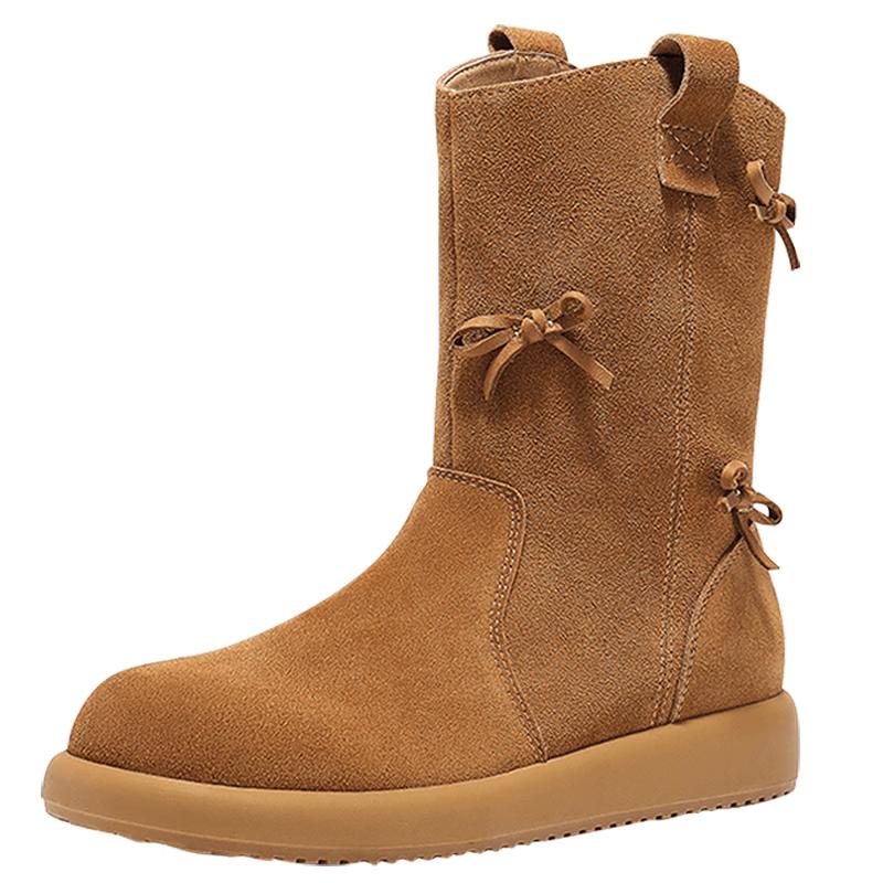 Senda Women s Bow Western Mid-Calf Boots 38