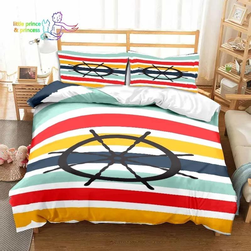 

Морской Океан Якорь Удобный Пододеяльник Наволочка Постельный Комплект Детская Спальня Декор Домашний Текстиль 70x133cm 2pcs