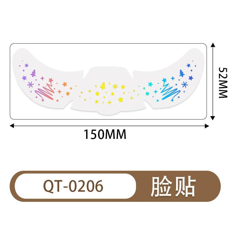 Christmas Tattoo Sticker Waterproof Temporary Simulated Freckle Makeup Sticker Laser Flash Face Sticker