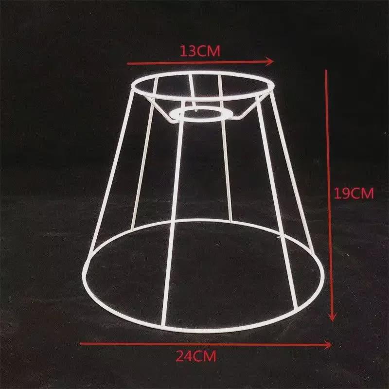 Handgeknüpfte Seilkunst DIY Lampenschirmrahmen: Runde & Eckige Eisenbeschläge für Tischlampen