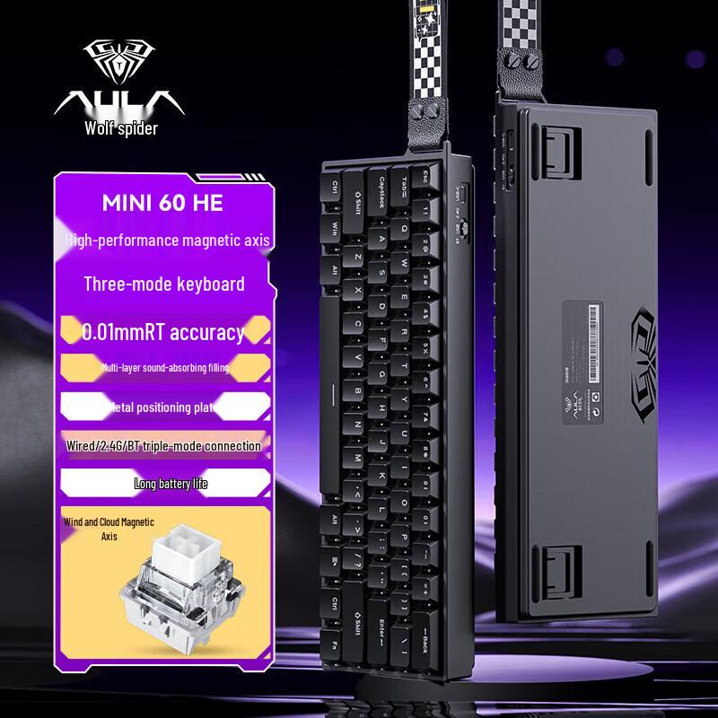 

AULA MINI 60HE Tri-Mode Magnetic Switch Gaming Keyboard