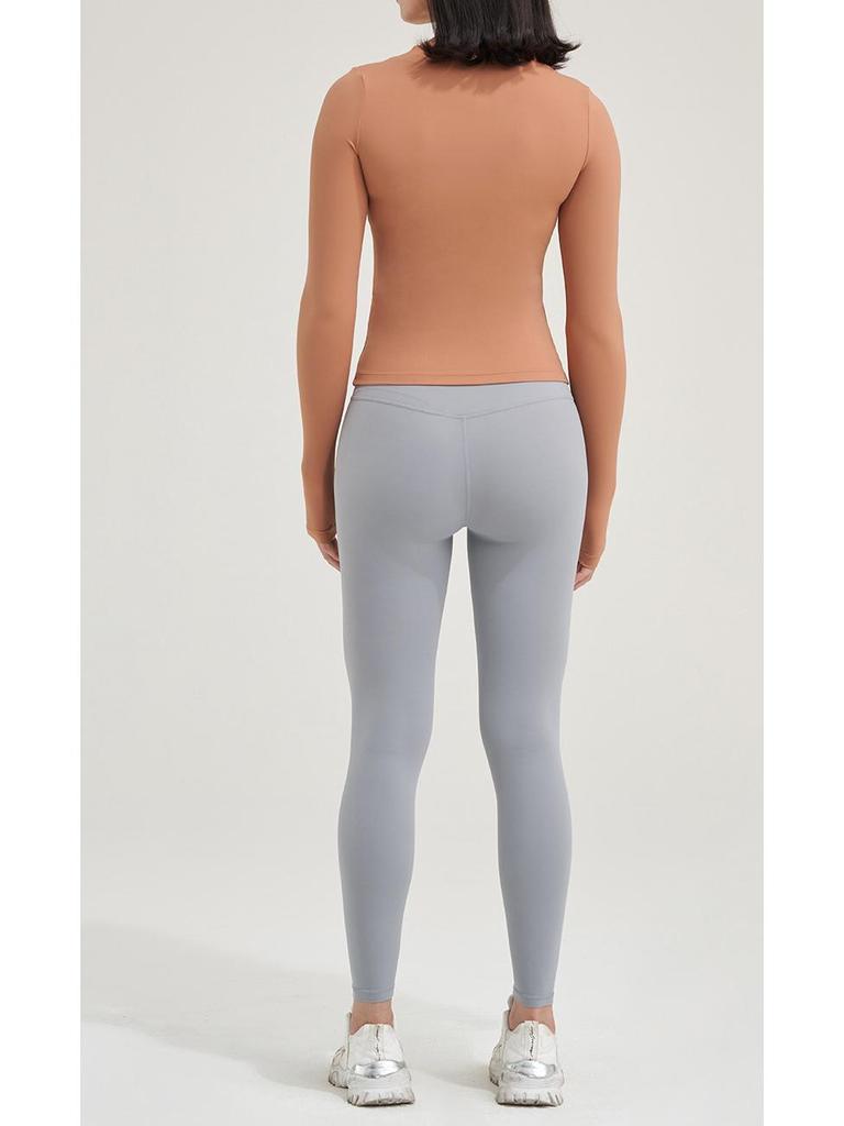 Damen Schnelltrocknendes Langarm-Yoga- und Lauf-Oberteil für Herbst und Winter