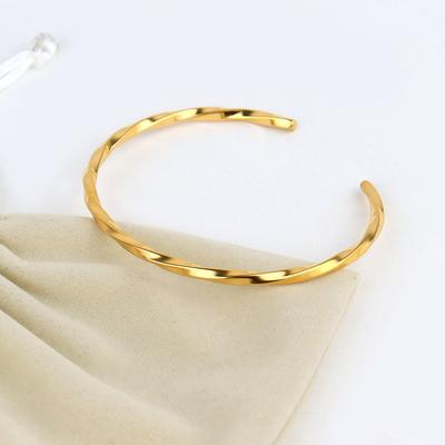 Simple And Exquisite Young Minimalist Irregular Line Stainless Steel Bracelet Bracelet