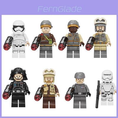 Kids Building Toy Storm Trooper Snow Soldier Commander Figure Plastic Material Height 4.5cm