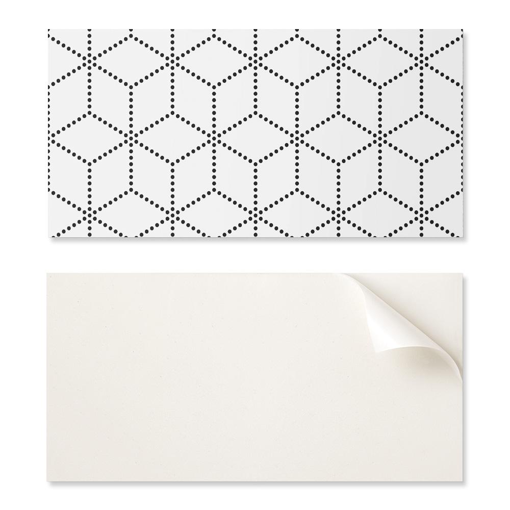 Self-adhesive Vinyl Panel with Print for Living Room 100x50 Cm Hexagonal Pattern with Dots