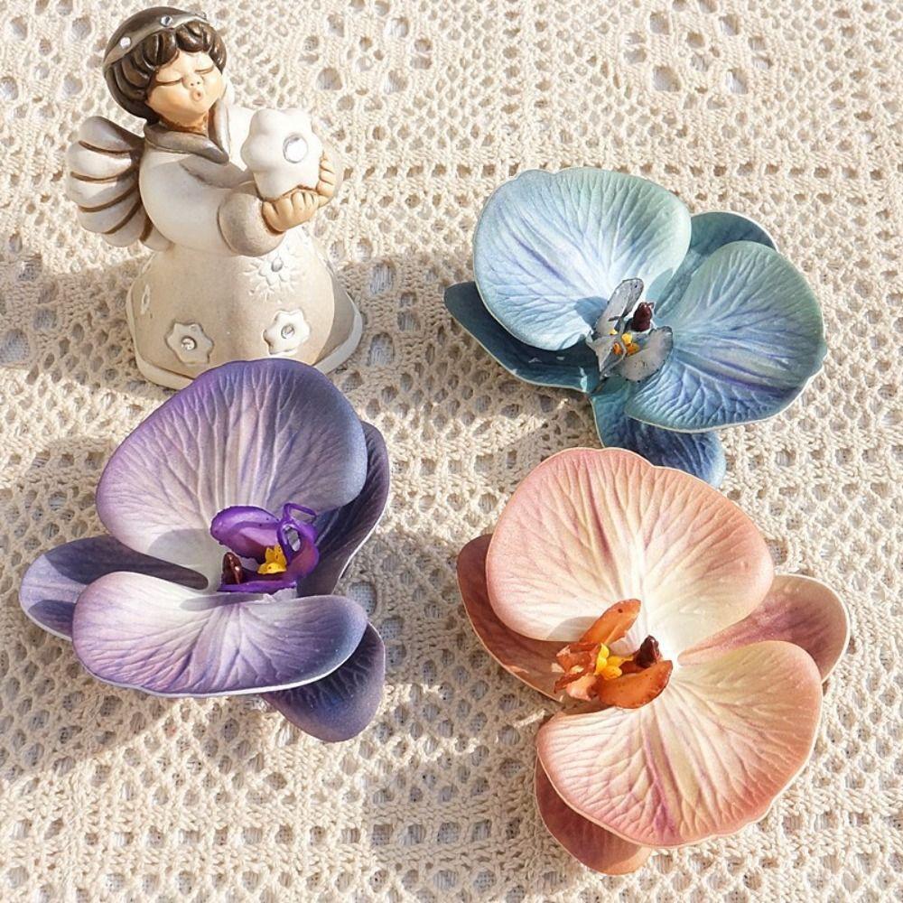 Handmade Accessories Simulated Flower Headdress Butterfly Orchid Flower Brooch DIY