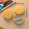 Portable Biscuit Make-Up Mirror Cheese Biscuit Design Biscuit Pocket Mirror  Daily Use