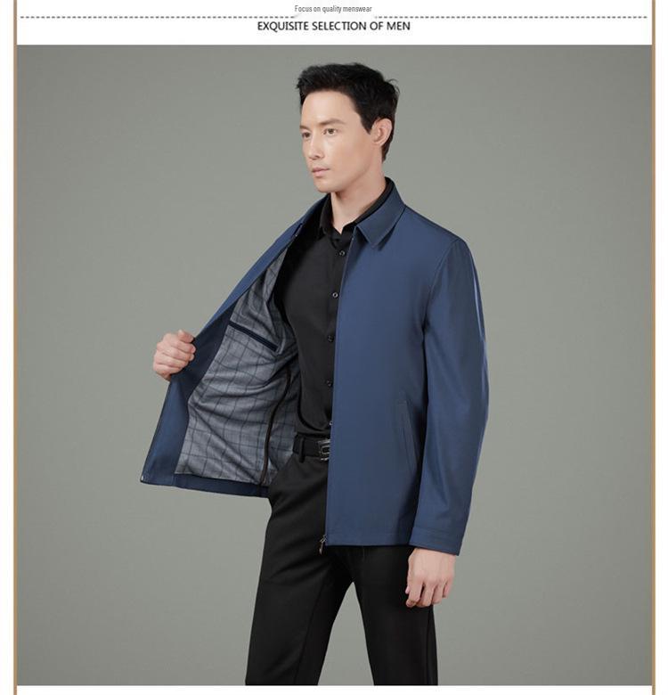 Men's Spring & Autumn Lightweight Classic Jacket for Middle-Aged & Elderly
