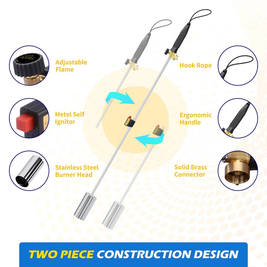 Propane Torch Weed Burner Kit Butane Burner Torch Gas Burner Self Ignition Blow Torch For Weed Outdoor Barbecue Road Marking