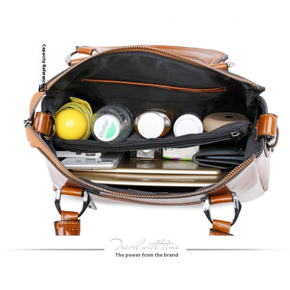 Large-capacity Textured Women's Bags, Handbags, Genuine Leather Women's Bags, Cowhide Women's Shoulder Women's Bags