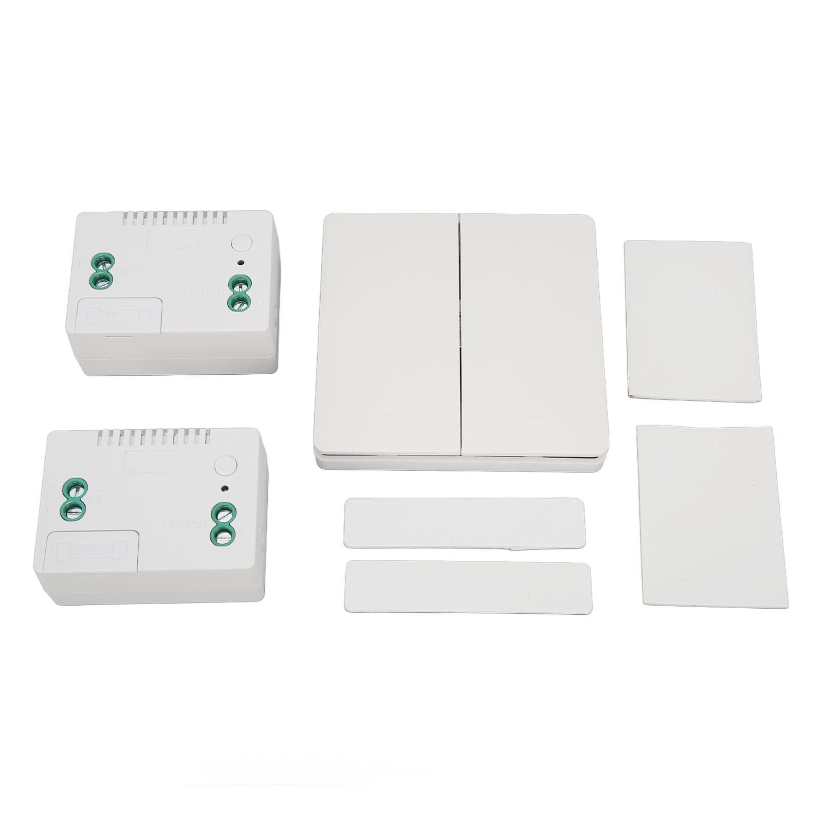 

2-бандовый беспроводной выключатель света с дистанционным управлением, настенный выключатель с автономным питанием и приемником для домашнего офиса