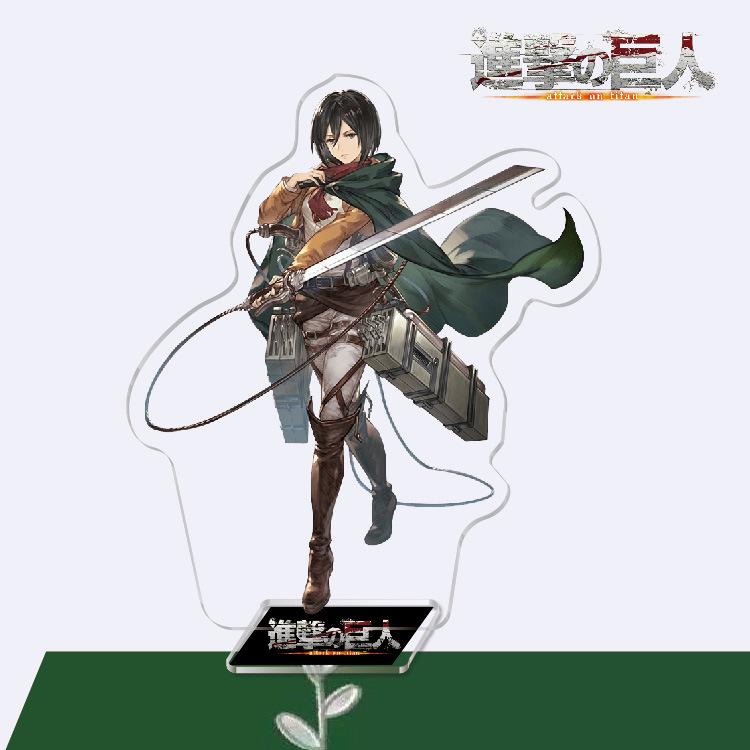 Spill Anime Attack Giant Allen Akryl Cosplay Karakter Stativ Malt Skrivebord Dekor Ornament Gave Modell