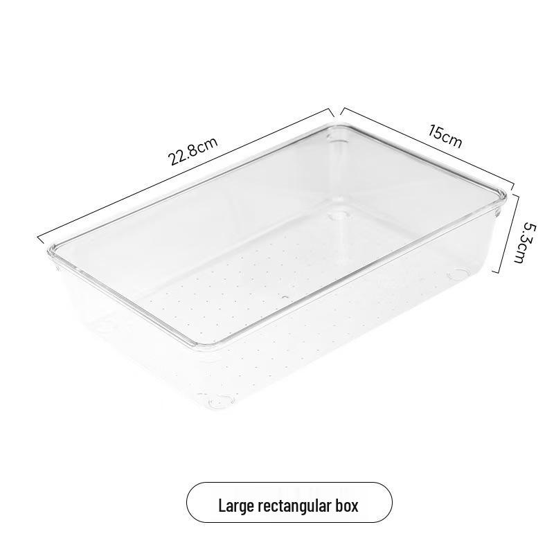 Przezroczysty pojemnik z szufladami do przechowywania sztućców kuchennych, kosmetyków na biurko i drobiazgów