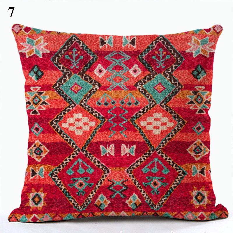 Bohemian Throw Pillows Case Brown Cushions Decorative Linen Comfortable Cover Cushion Geometric Cushion Cover Home Pillowcase