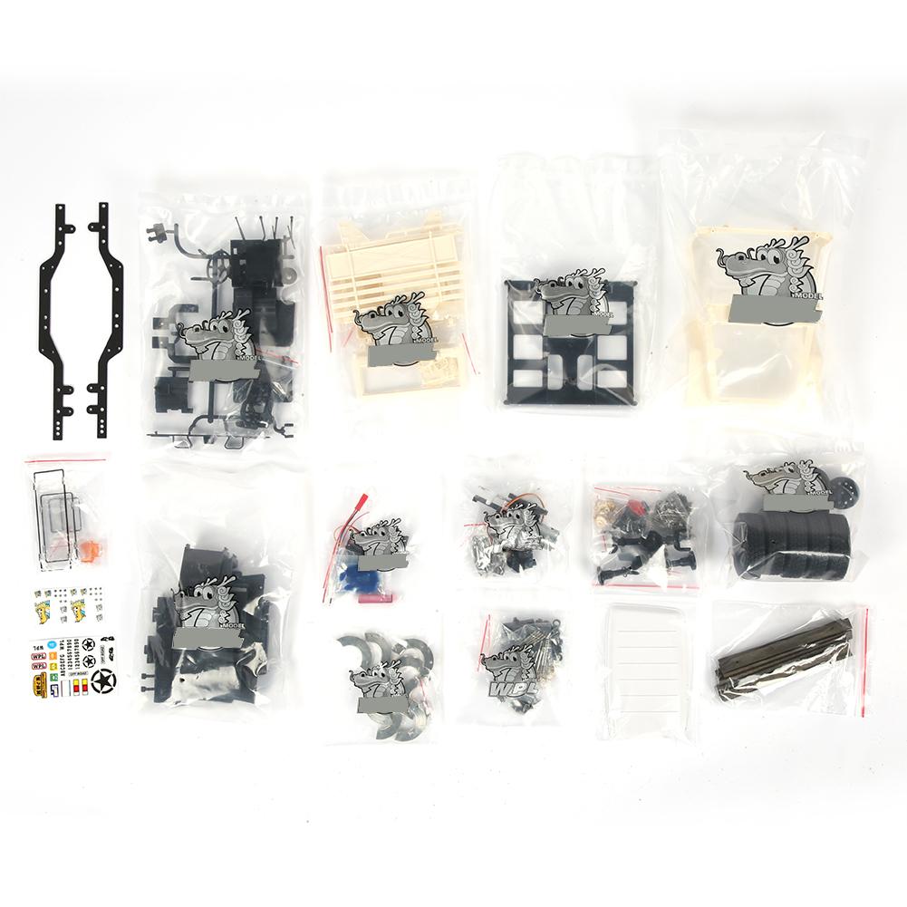 4WD 1 16 Remote Control DIY Assemble Crawler Car Model with 25g Servo 370 Brush MotorBeige