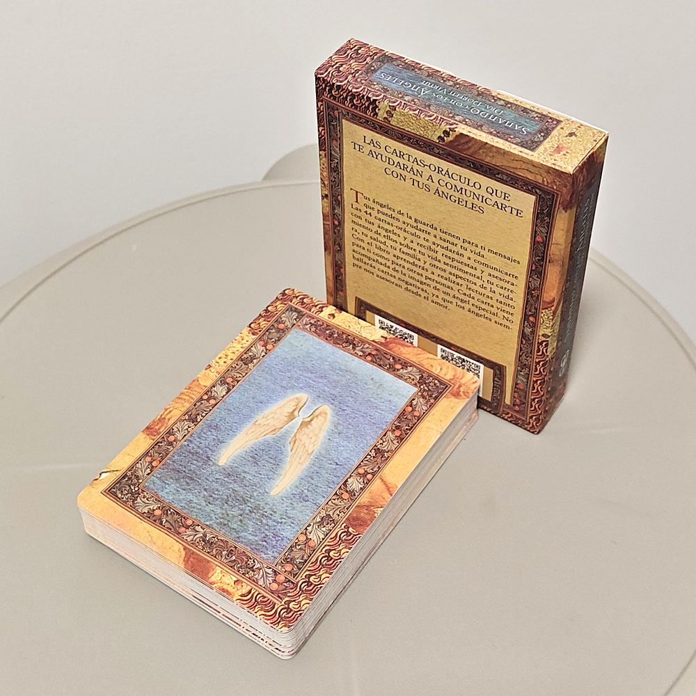 10.5*7.5cm Healing with The Angels Oracle Deck In Spanish Language 44 Oracle Cards Will Help You Communicate with Your Angels