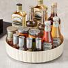 21/27cm 360 Rotating Tray Pantry Cabinet Non Slip Cosmetic Storage Box with Base Seasoning Organizer Storage Rack Kitchen