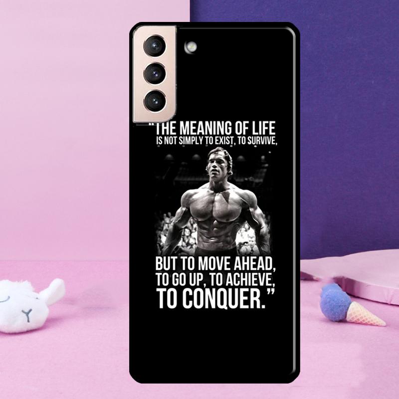 Workout Motivation Fitness Gym Quotes Phone Case For Samsung Galaxy S25 Ultra S24 Ultra S9 S10 S20 S21 S22 Plus S23 S24 FE Cover