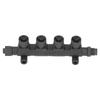 4 Port 5 Channel Multiport T Connector Black 010‑11078‑01 for NMEA 2000 Network Boat Marine Converter Collecter