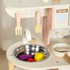 Wooden Kitchen Set Toy Accessories Kids Play Pretend Chef Cooking for Ages 3-8