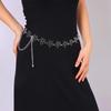 Silver Floral Waist Chain for Women: Ethnic Style Retro Thin Accessory