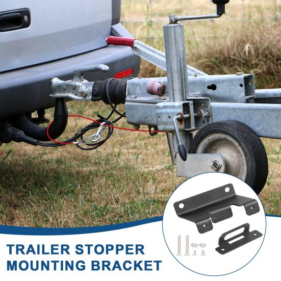 Trailer Mounting Bracket Easy Installation 4-Pin Trailer Connector with Screws Rust-Proof Carbon Steel Mounting Hardware
