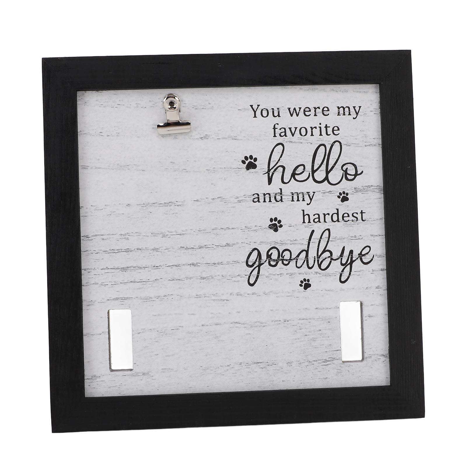 

Pet Memorial Picture Frame Wooden Stable Display Dog Cat Collar Keepsake Frame for Tabletop Desk