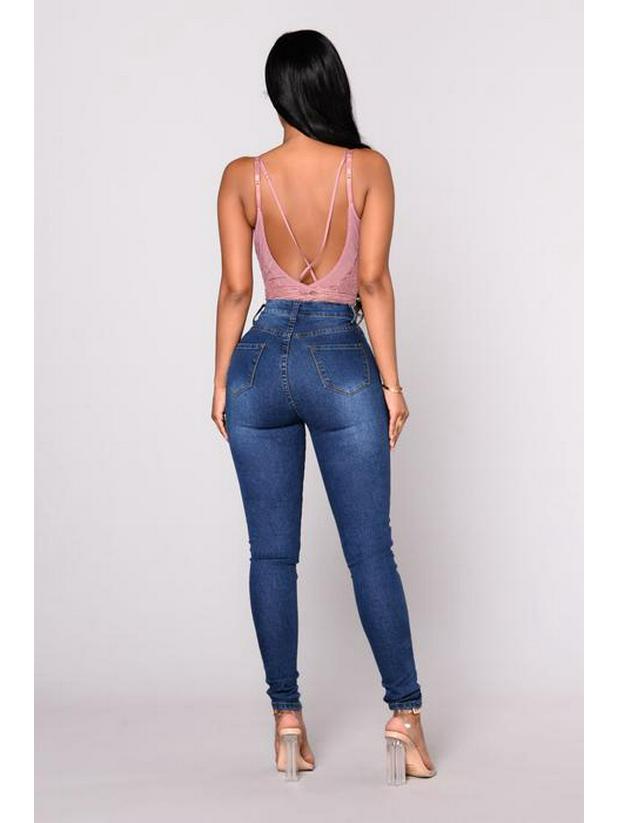 Women's Slim High-Stretch Pencil Jeans for Europe and America