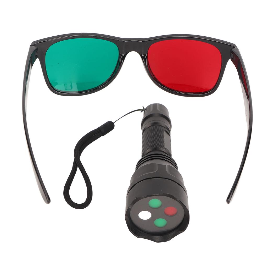 Worth 4 Dot Light Eye Suppression Check 4 Dot Binocular Vision Light with Red Green Glasses