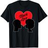 Black Love Couples Valentine's Day Cotton Men T Shirt for Black Women Cotton Men T Shirt