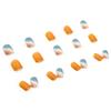 Artificial Nails Wearable Nails Summer Short Thin Style Sea Salt Contrast Color Matching Fake Nails Ultra-Thin Nails