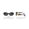 Versace Oval Frame Sunglasses With Logo Design Women sunglasses Black 0VE4503U-GB1/87