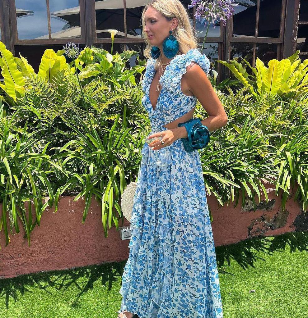 European-American Cross-Border Women's Floral Vacation Dress