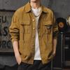 Men's Cargo Shirt Autumn Korean Casual Long-sleeved Shirt Classic Retro Men Clothing Outdoor Sports Durable Top