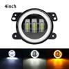 3.5/4inch Led Car Fog Lamp Assembly White Yellow Ring For Offroad Vehicle Driving Lights 10-30V Car Angel Eyes Fog Lamp Replace