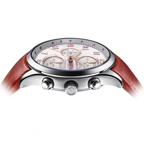 [SCORPION] SCORPION Neith Chronograph D-Buckle Leather Watch SP3348L-WRG