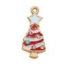 Christmas Enamel Charms for Jewelry Making, Mini Christmas Tree Pendants Charm for DIY Necklace Bracelet Earrings Making