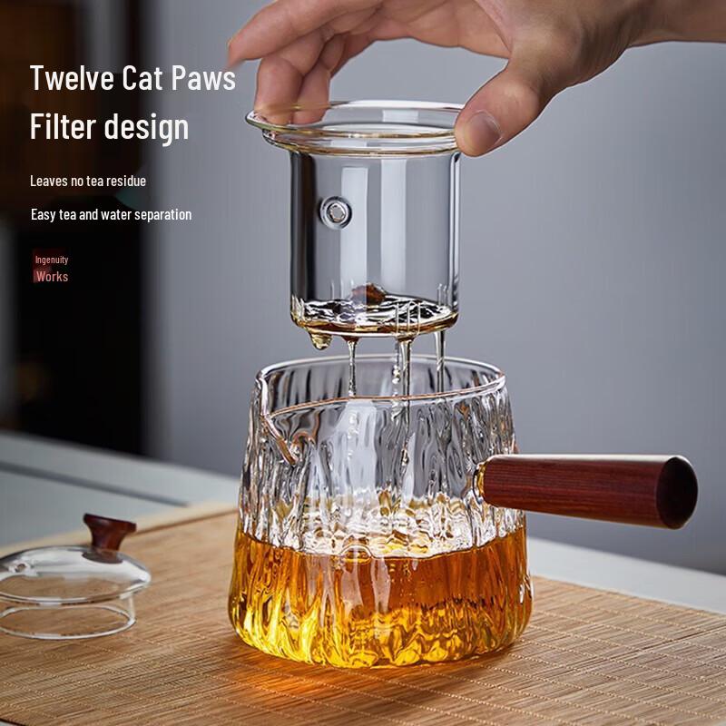 YIHUTEA Glass Side Handle Teapot