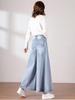Women's High-Waist Wide-Leg Cropped Jeans
