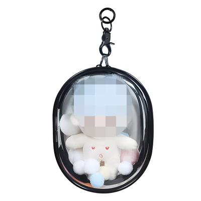 RICISUNG Ita Dustproof Doll 13cm Clear Bag for Plush Includes Ball and Keychain Bag, Case, Transparent, Tall, Toys, Pom-Pom