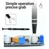 Pinza per Componenti Elettronici Quattro Griffe Estrattore Chip IC Raccoglitore Viti Pinzette Strumento di Raccolta Pinza in Metallo Strumento Manuale per Riparazioni