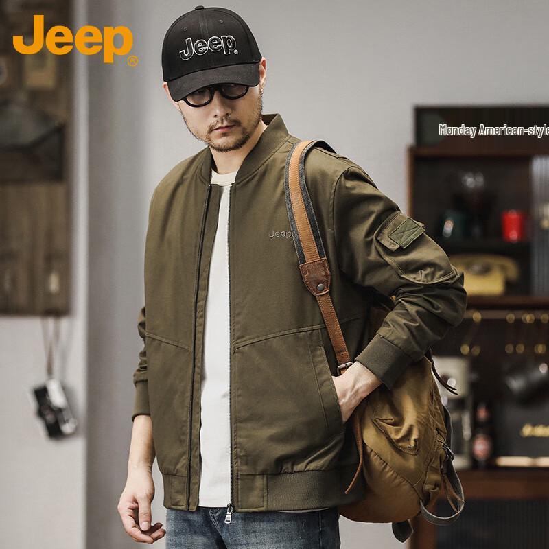 

JEEP Men s Casual Workwear Baseball Collar Jacket 4XL