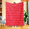 1pc 2D Flat Printing Spring And Summer New Arrival Heart Pattern Digital Print Blanket, All-Season Use, Casual Throw, 100% Polyester Fiber Soft And Co